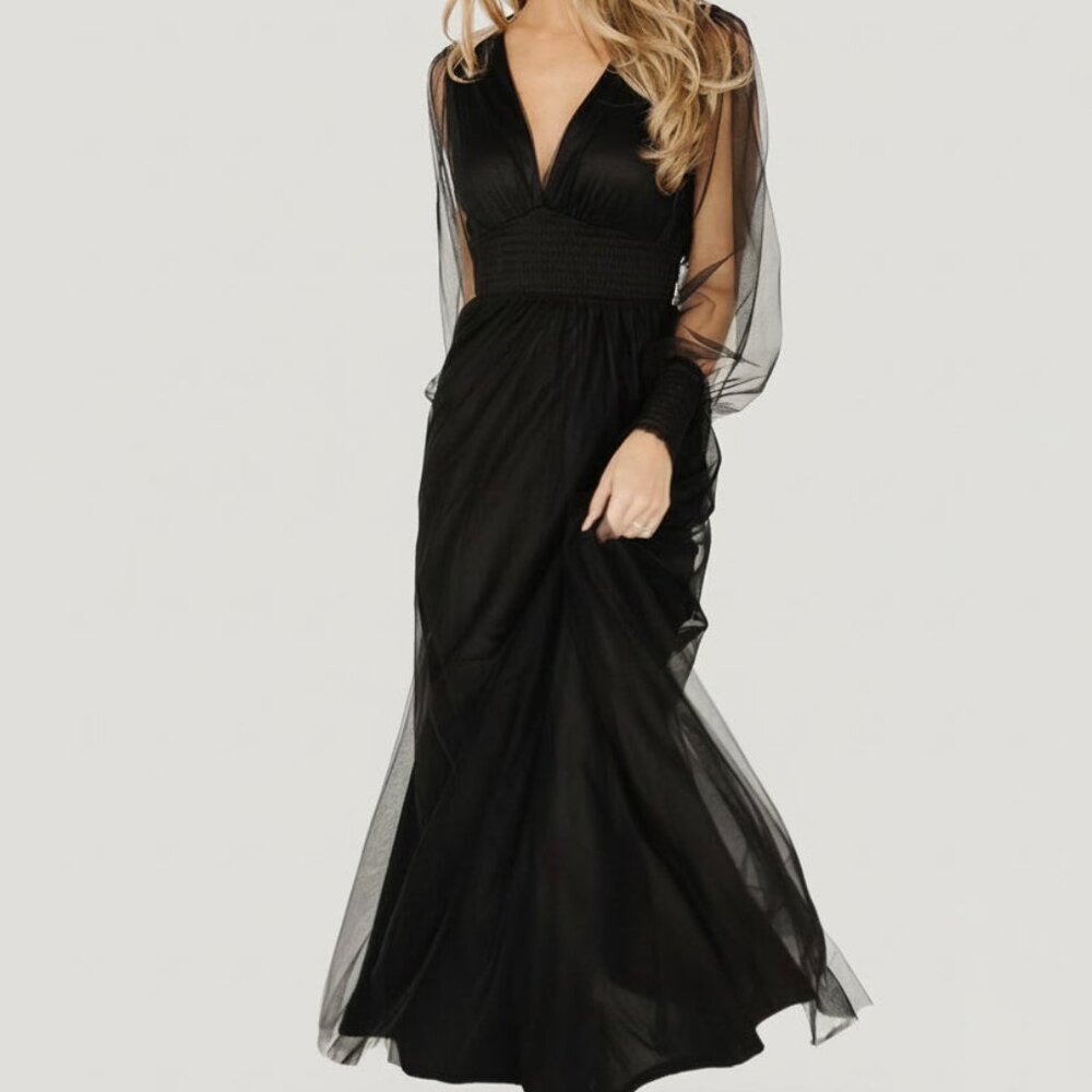 NWT. Baltic Born Layla Tulle Maxi Dress | Black Size MM